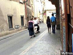 Blond, Pijpbeurt, Man die toekijkt, Tsjechisch, Vriendin, Schreeuwen, Tiener, Vrouw