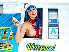 Young Jewelz Blu and Val Steele are enjoying interracial sex