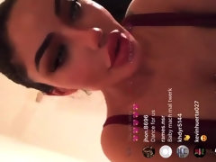amberrhoneyy cute busty brunette in sexy lingerie on Instagram live