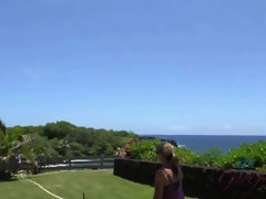 Amateur, Plage, Sucer une bite, Petite amie, Nue, Pov, Nénés