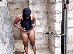 Cheating Nigerian Mistress Fucks Outdoor - Blowjob & Creampie