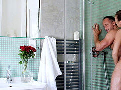 茶髪の, ヨーロピアン, 彼女, コキ