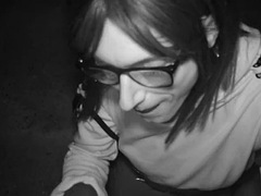 Having a walk at Night ends in a massive Cumshot to swallow