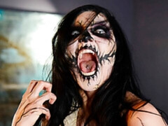 Adorable brunette babe Katrina Jade is enjoying hard fuck so much