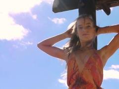 Canadian teen model Maija Riika posing naked outdoor