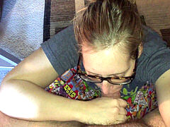 Enthousiasteling, Pijpbeurt, Sperma shot, Sperma in gezicht