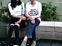 アジア人, 美女, 中国人, フェティッシュ, ハードコア, スパンキング