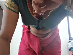 Swetha Desi tamil wife saree strip show