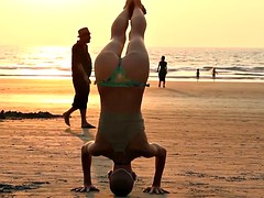 The Bald Yogi Girl On The Beach