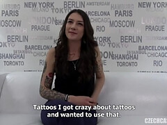 Bruinharig, Tsjechisch, Hd, Tatoeage, Tieten likken