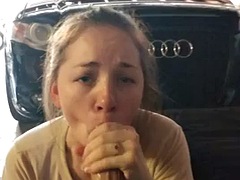 Enthousiasteling, Blond, Pijpbeurt, Vrouw