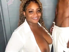 素人, デカパイ, 黒人, フェラチオ, イマラチオ, ハードコア, オーガズム, オマンコ