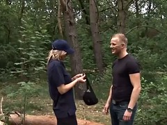 sexy german babe fucks in the nature
