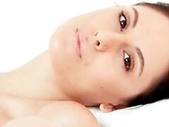 素人, お尻, ベッドルーム, 茶髪の, 自然山雀, 一人, ティーン, オッパイの