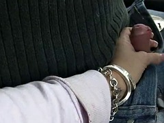 Enthousiasteling, Lieveling, Grote lul, Grote mammen, Auto, Stel, Flashing, Tieten likken