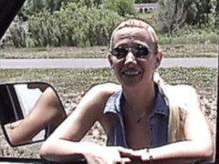 Pijpbeurt, Auto, Sperma in gezicht, Buiten