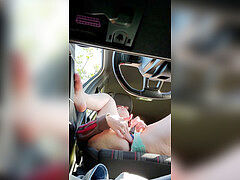 Auto, Masturbation, Öffentlich, Spielzeuge