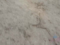 Amateur, Plage, Doigter, Petite amie, De plein air, Petite femme, Pov, Chatte