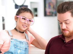 Asiatique, Cul, Blonde, Interracial, Pov, Rasée, Adolescente, Nénés