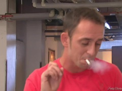 Blonde, En levrette, Lunettes, Léchez, Chevaucher, Fumer, Suçant, Nénés