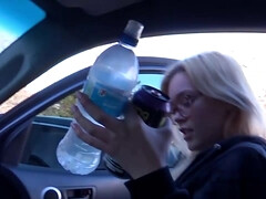 Enthousiasteling, Sperma, Diep in de keel, Brillen, Orgasme, Gezichtspunt, Zuigen, Plagen