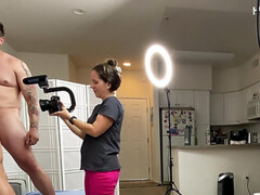 Pijpbeurt, Stel, Man die toekijkt, Sperma shot, Fetisj, Man, Trio, Vrouw