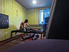 Leie, Pummelig, Paar, Europäisch, Weibliche domination, Brille, Hardcore, Reif
