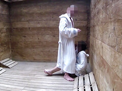 素人, フェラチオ, 露出狂, フランス人, 手コキする, Hd, サウナ