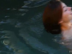 デカパイ, 茶髪の, 女, Hd, アウトドア, 一人, ティーン, おもちゃ