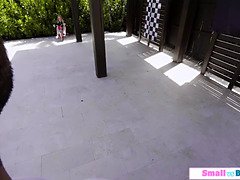 Grote lul, Schattig, Natuurlijke tieten, Buiten, Kut duiken, Mager, Sportoefening, Trein