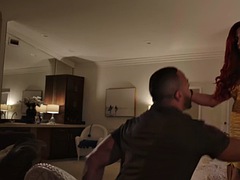 Nana, Gros seins, Sucer une bite, Noir ébène, Érotique, Hard, Interracial, Transsexuelle