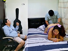 Tetas grandes, Cornudo, Sexo duro, Besar, Montar, Trio, Tetas, Esposa