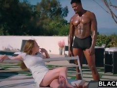 美女, 黒人, 茶髪の, カップル, 異人種間, なめる, オマンコ, ティーン