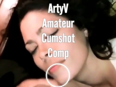 Amateur, Sucer une bite, Brunette brune, Tir de sperme, Faciale, Pov, Réalité