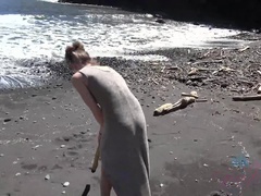素人, ビーチ, 茶髪の, ドレス, 指いじり, 彼女, ハメ撮り, 公共