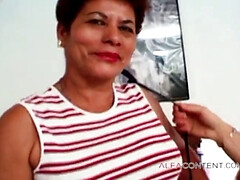 Grandma and hard cock next to her