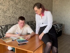 Одноклассница, Сперма на лице, Очки, Хд, Натуральные сиськи, Чулки, Студентка, Учитель