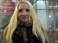 GERMAN SCOUT - TEENAGE TALK INTO BUTT SEX BY BIG KNOB AGENT AT STREET CASTING - Blondie