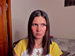 Tussi, Braunhaarige, Süss, Interrassisch, Masturbation, Solo, Jungendliche (18+), Titten
