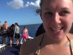 Your Hawaiian vacation is great so far - you put cum on her