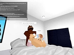 Blonde Roblox Girl Cheats with BBC in Hot Doggystyle & Cowgirl Action