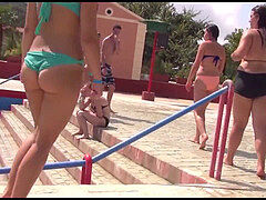 Sexy Thong butt Latina chicks Beach spycam Spycam Video