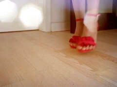 Chica, Pies, Fetiche, Masturbacion con pies, Tacones, Casero, Adolescente, Tetas