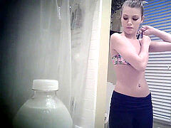 super-fucking-hot TEEN SPYING BATHROOM SHOWER nude spycam