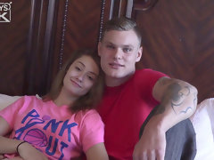 We Have A SCREAMER! youthfull 18yo teen can't treat the man meat!