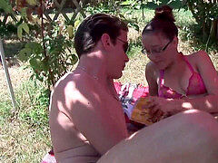 Enthousiasteling, Badpak, Bruinharig, Stel, Buiten