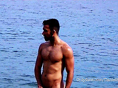 素人, ビーチ, ゲイ, 手コキする, 自家製, オナニー, アウトドア, 公共