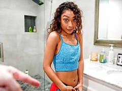 Noire, Sucer une bite, Brunette brune, Hard, Interracial, Maigrichonne, Adolescente, Nénés