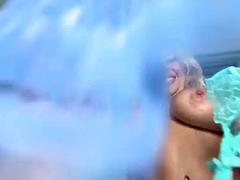 Grosser schwanz, Grosse titten, Blondine, Blasen, Hardcore, Pov, Flotter dreier, Titten