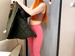 素人, デカチン, フェラチオ, 中出し, イマラチオ, バック, 赤毛, 締まりの良い